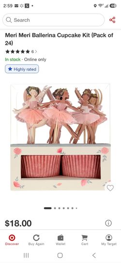 Meri meri ballet cupcake kit topper and cases