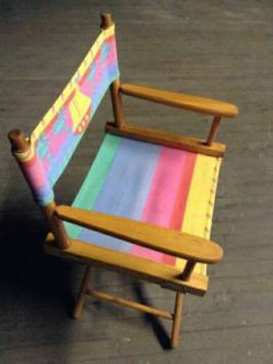 Unique tropic style directors folding chair - very solid & very clean