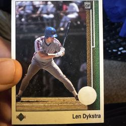 Lenny Dykstra Error Card. 