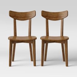New in box set of 2 Astrid Mid-Century Dining Chairs - Threshold