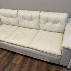 Rowan Light Beige Genuine Leather Sofa