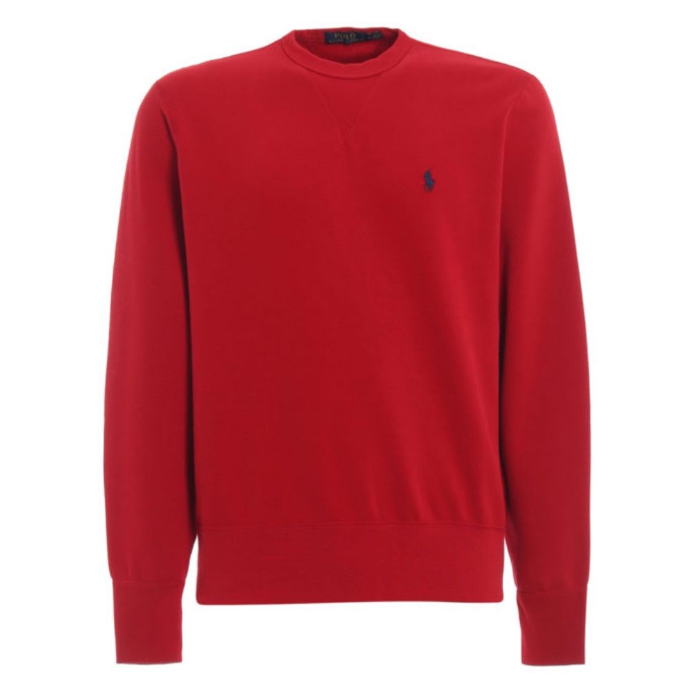 New Polo Ralph Lauren Red Fleece Crewneck Sweatshirt, Size XXL 