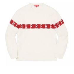 Supreme NY White Sweater LG