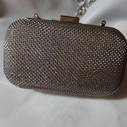 silver tone metal crossbody