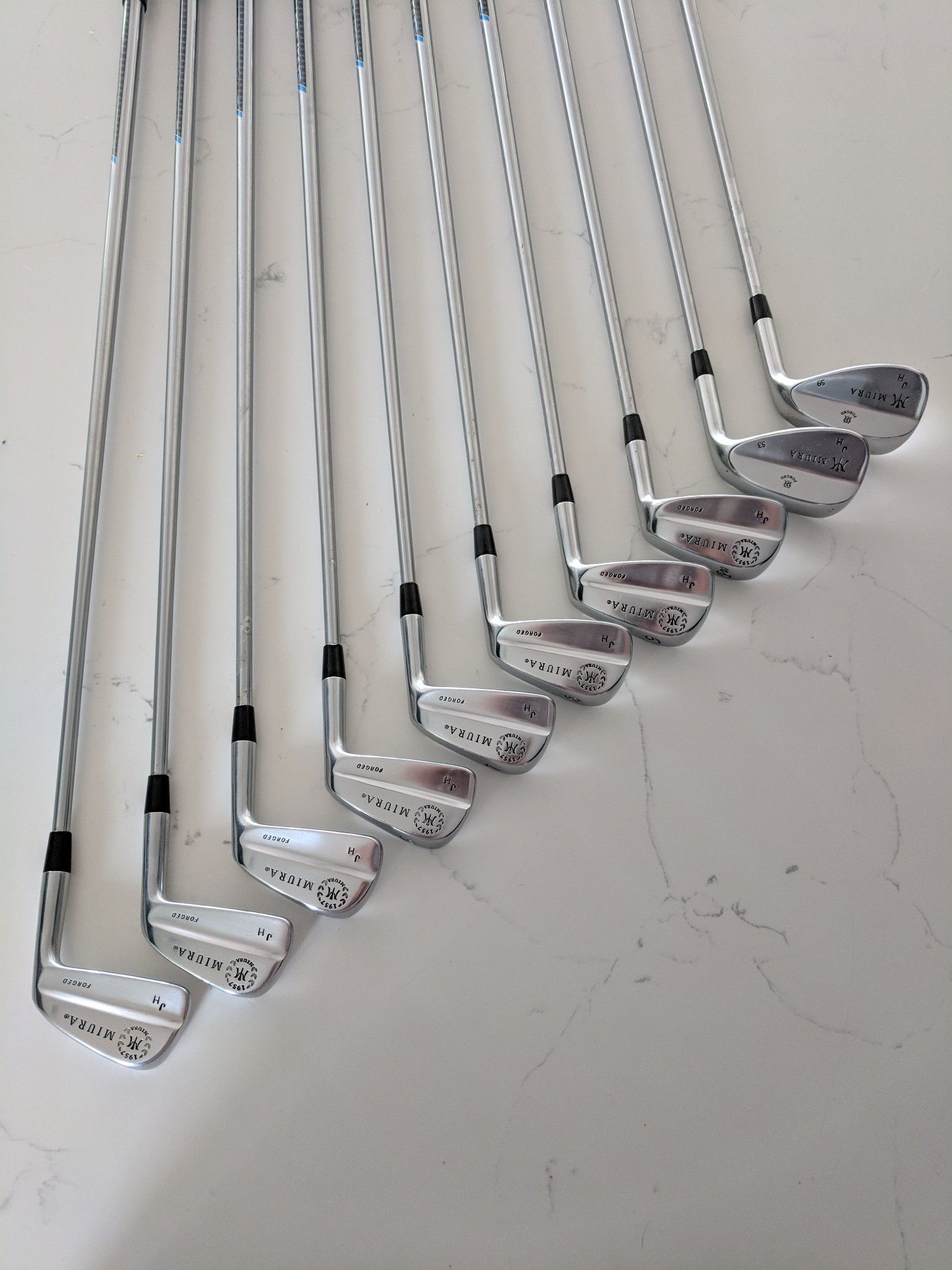 Miura "baby blades" 3-PW, 53 and 59 degree wedges
