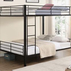 Queen Over Queen Metal Bunk Beds