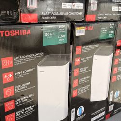 Toshiba 12,000 BTU ASHRAE (8,000 BTU SACC) Portable Air Conditioner, Cools up to 350 Sq.Ft., with Dehumidifier & Fan mode, Control with Remote, Amazon