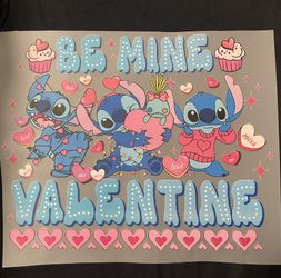 “Be Mine Valentine” Of Stitch DTF 
