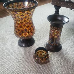 Partylite Mosaic Candle Holders