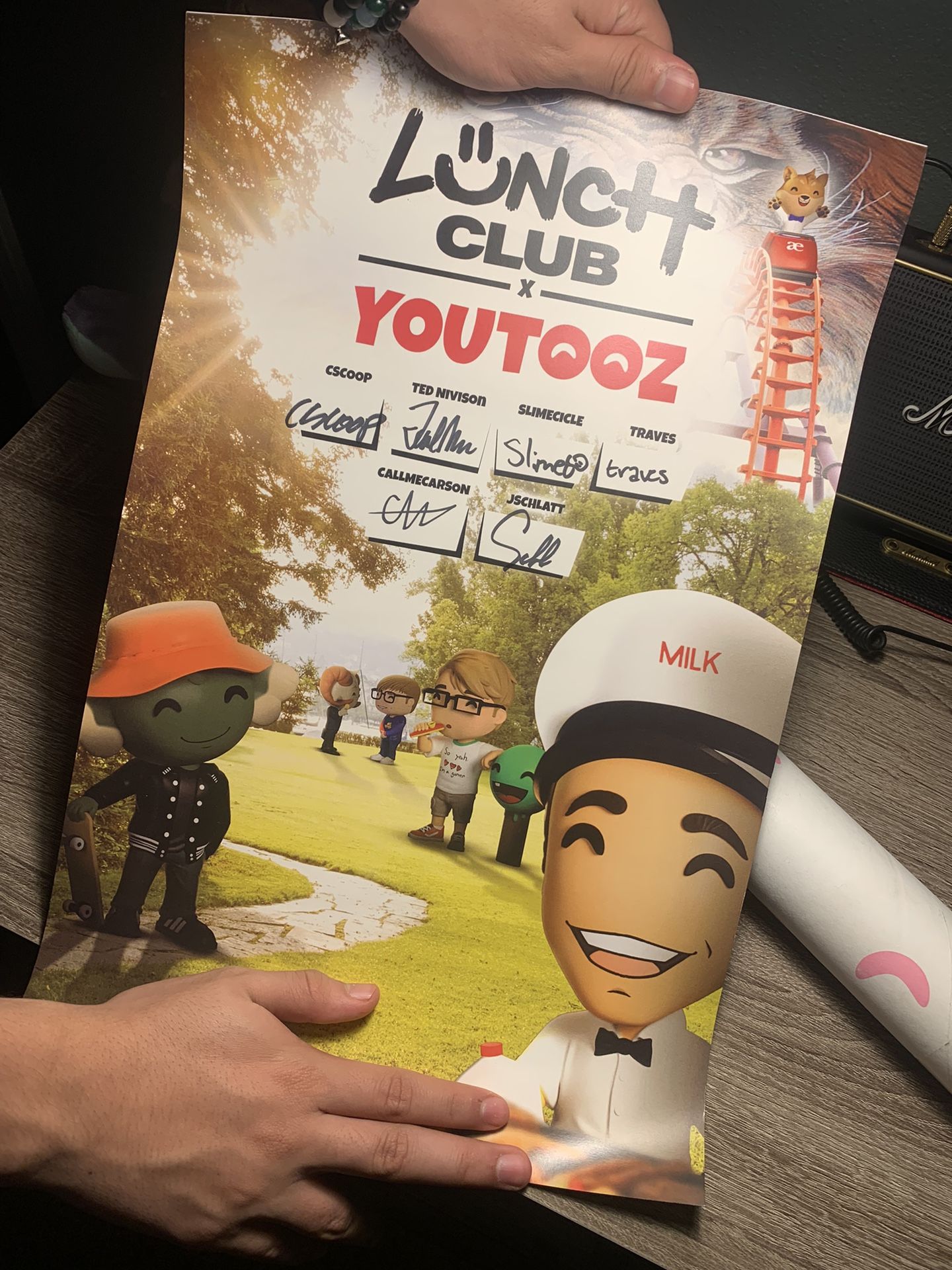 Youtooz Lunch Club Signed Poster