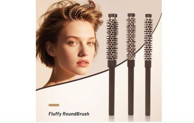 Fluffy Round Brush Set of 3