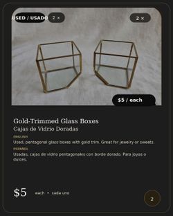 Pentagonal Glass Boxes