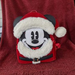 Loungefly Disney Parks SANTA MICKEY MOUSE Mini Backpack