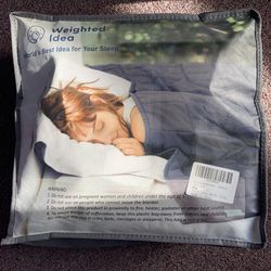 Weighted Idea Cool Weighted Blanket Twin Size 15 lbs Adults (48''x78'', Grey) New