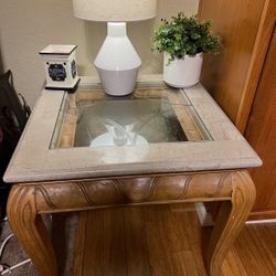 Glass Coffee Table & End Table
