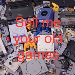 Old Nintendo, Sega, GameCube, Wii, Super Nintendo, N64, PlayStation, Xbox, Gameboy 