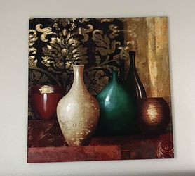 Large Contemporary Canvas Wall Art – Vase Still Life