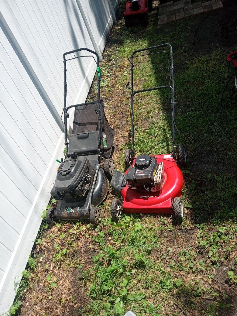 2 Lawnmowers For Parts Or Fix