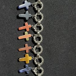 Stone Cross Bracelet 