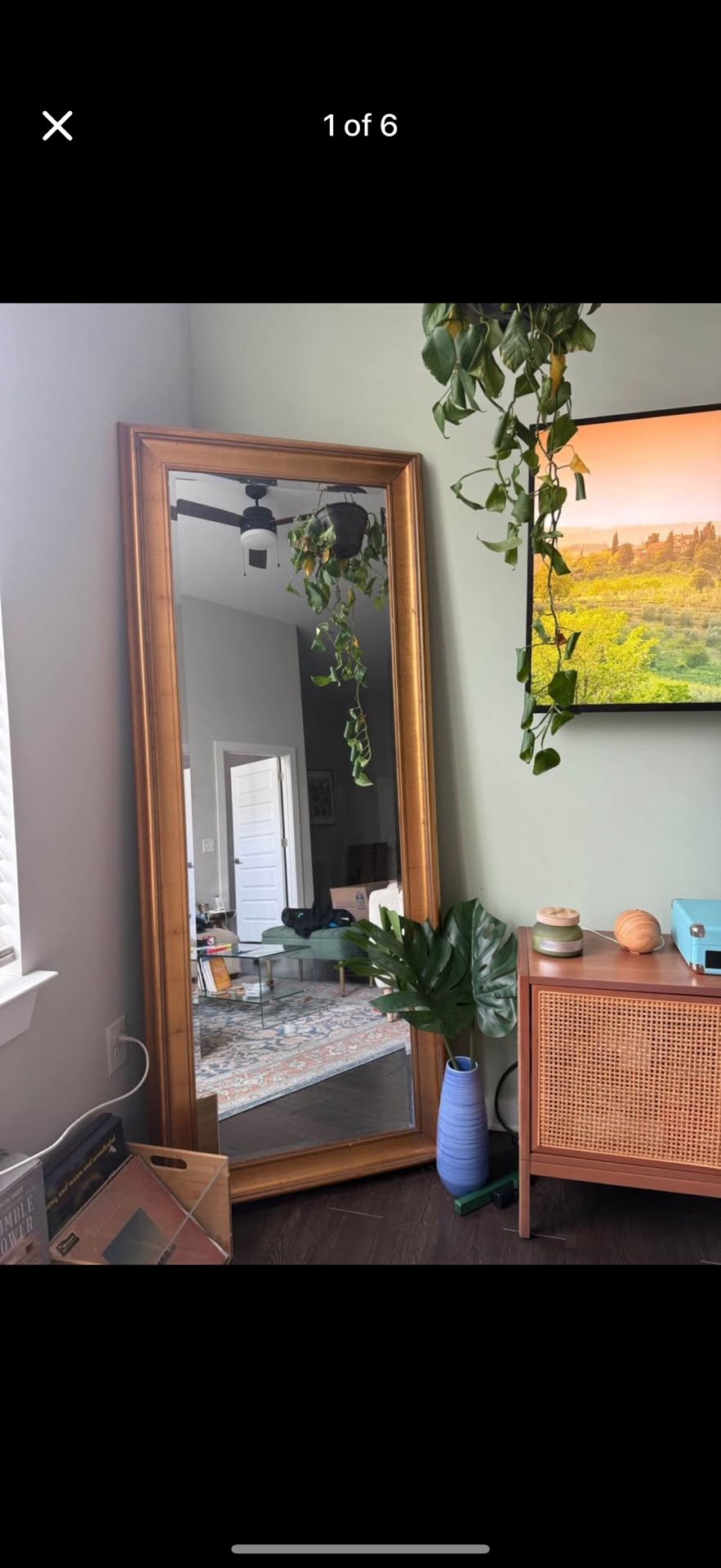 Antique Gold Mirror (over 6 ft)
