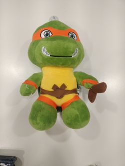 10" Tall  Michelangelo Teenage Mutant Ninja Turtles  (Red /Black Bin )