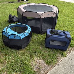 Dog playpen and carrier