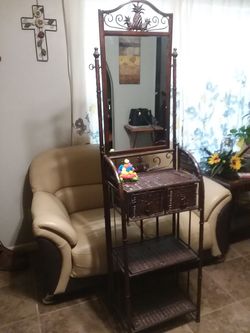 Wicker Vanity