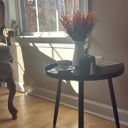 New in box side table small end table black matte