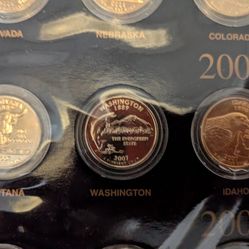 USA 50 states commemorative golden quarters