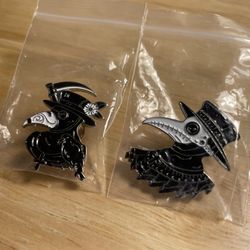 2 Plague Doctor Enamel Pins