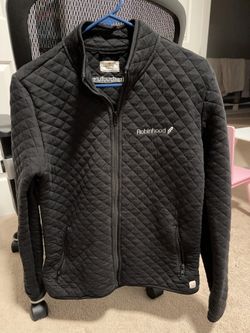 Marine layer black jacket long sleeve coat top outwear size M Quilted Robinhood