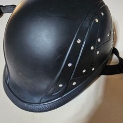 Lg Motorcycle Helmet - Half Shell With Bling