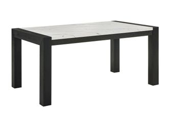 Jules Gray/Black Faux Marble Dining Table