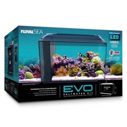 Fish Tank Evo 13 Gallon New Salt Water Fresh Water Aquarium 