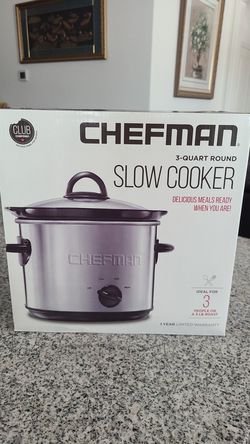 CHEFMAN 3 QUART ROUND SLOW COOKER