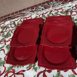 Festive Red Plates Princess house 