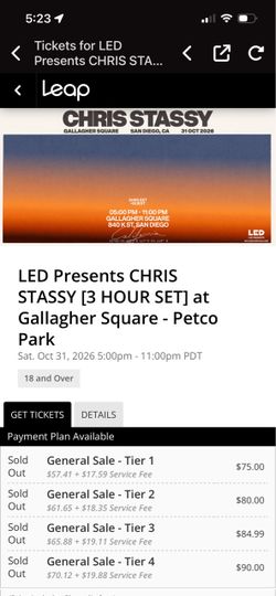 Chris Stassy / Stussy Tickets - Halloween