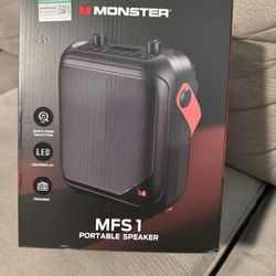 Monster Mfs1 Bluetooth And Radio Speaker Totally New 40 Watts 