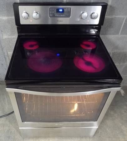 Whirlpool 30" Electric Range / Stove / Convection Oven (5-Burners) - Stainless Steels - WFE540H0AS