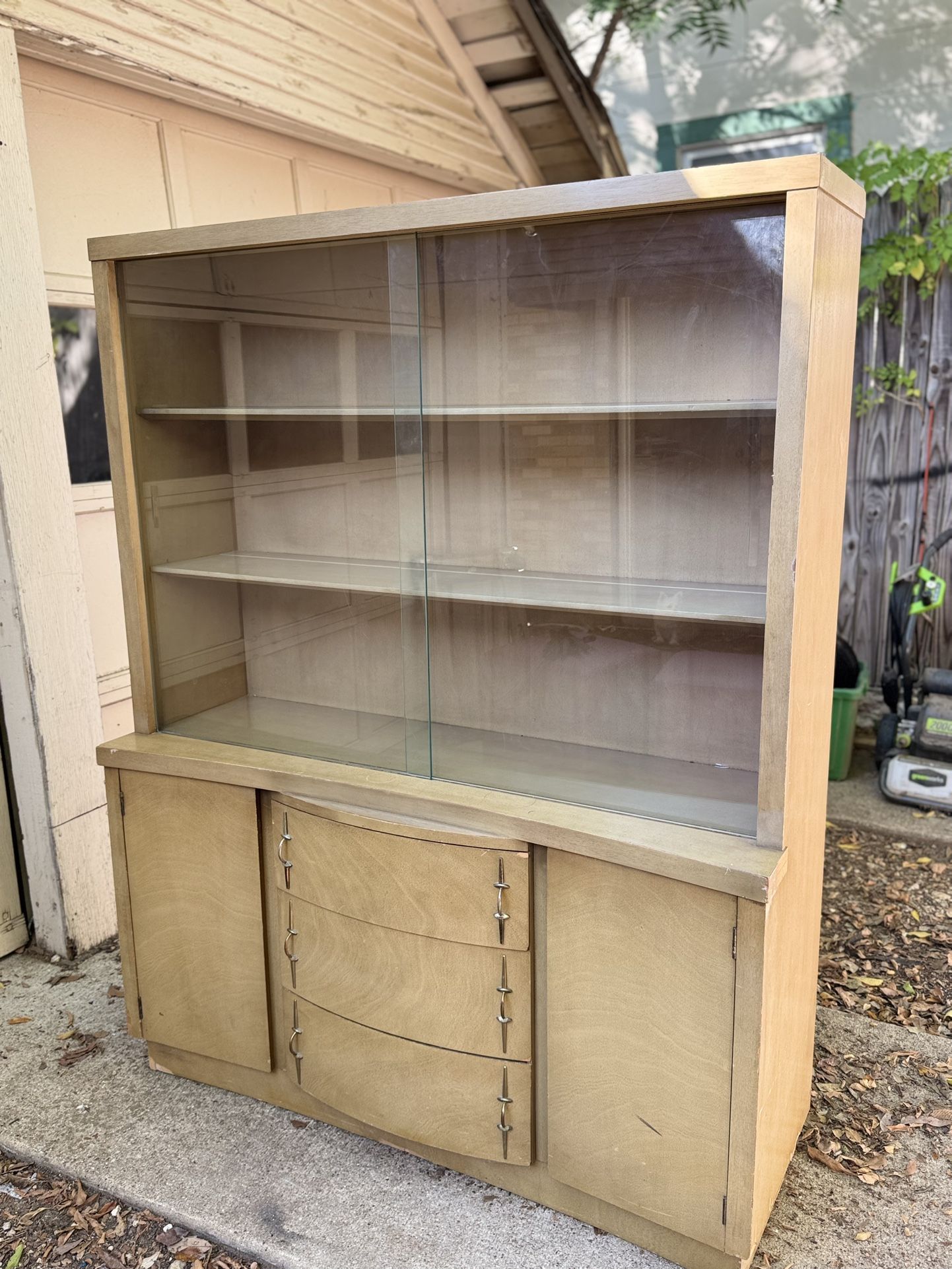 Vintage MCM HUTCH 50 1/4 wide 16 deep 64 1/4 tall