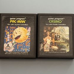 Pac-Man / PacMan + Casino Both For Atari 2600