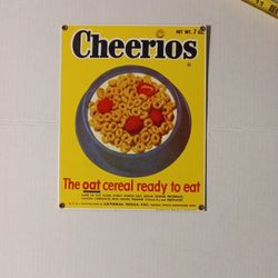 Cheerios Ande Rooney's Porcelain Advertising Sign