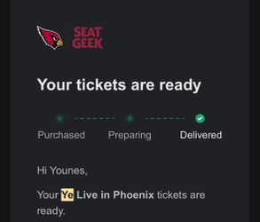 Two Arizona GA Kanye tickets (Ye)