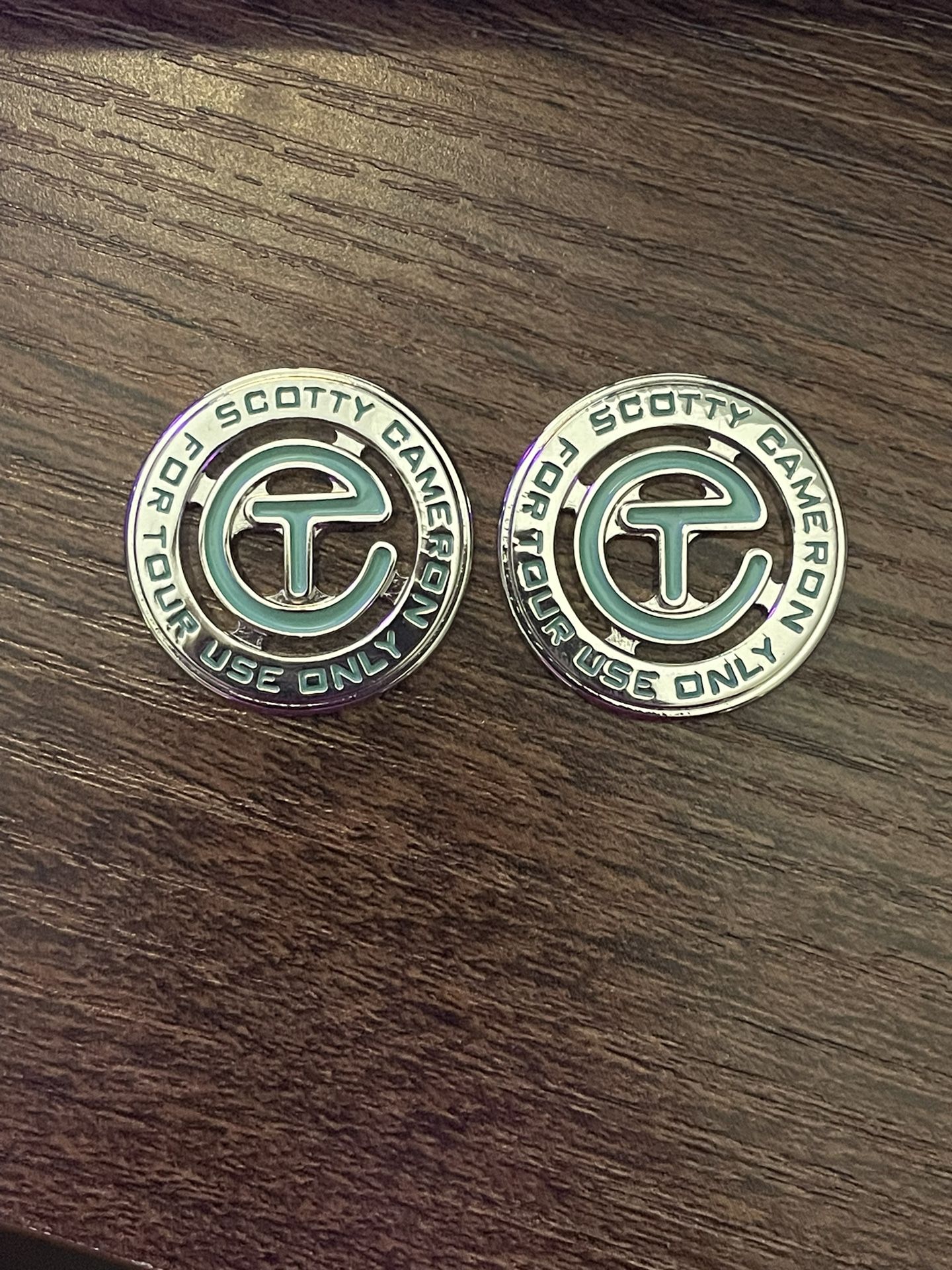 Scotty Cameron Golf Ball Marker (2) - Circle T Tour Issue - Tiffany Teal