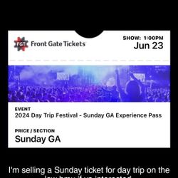 Day Trip Ticket For Sunday 