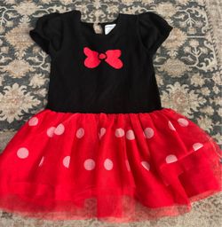 Old Navy Disney Minnie Mouse Girls 2T Red Polka Dot Dress