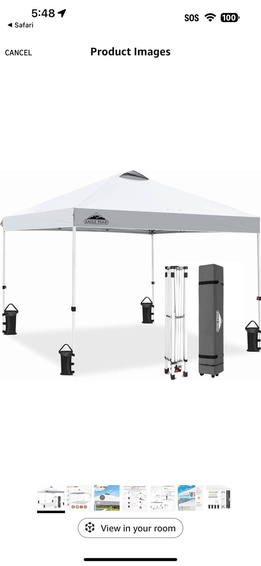 Brand New In Box 10 X 10 Pop Up Canopy Tent