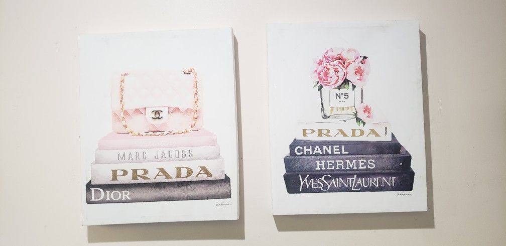 Prada Chanel Dior Hermes Yves Saint Lauren Marc Jacobs Wall Art