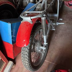 Vintage Honda Dirt bike Motorcycle Roller Frame Handle Bars Tires Wheels Forks Rear Fender Off Road