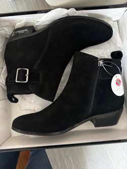 NEW Blondo Black Suede Waterproof Ankle Boots